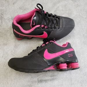 Nike Pink and Black Shox